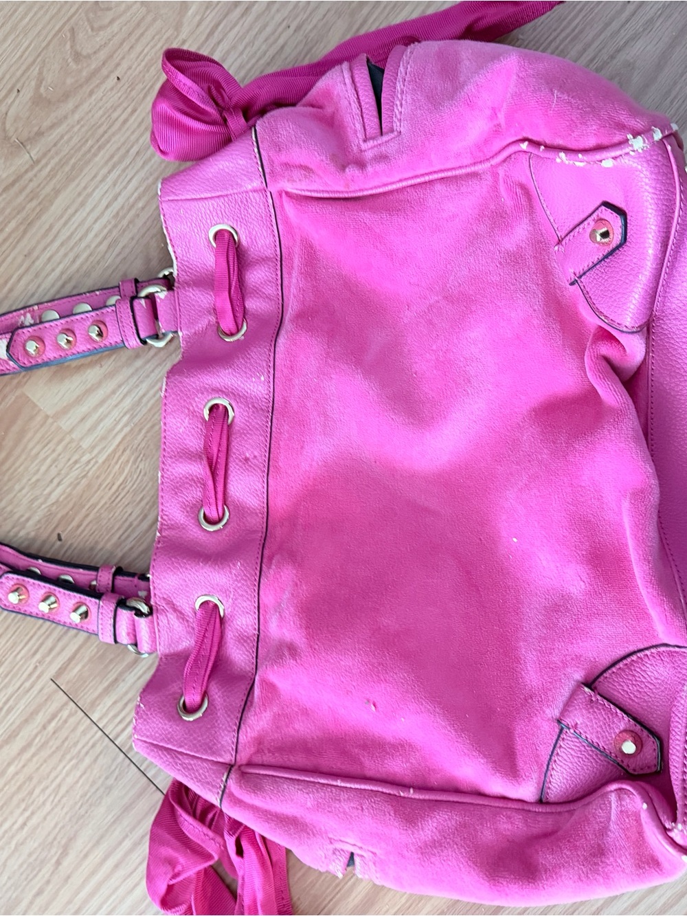Juicy Couture vintage Bright Pink Embroidered Shoulder Bag - Picture 2 of 7